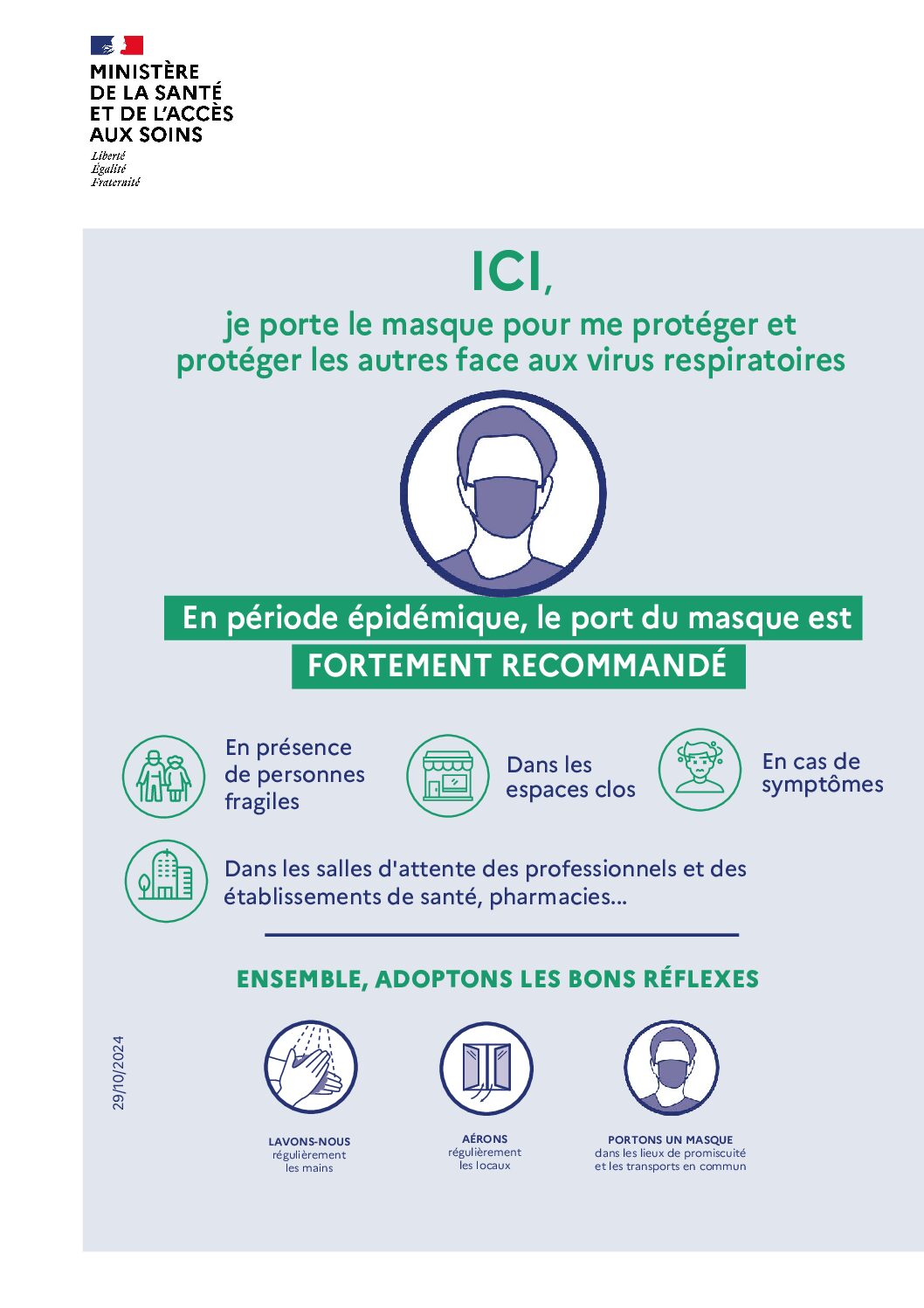 Avis à la population : Forte épidémie de grippe en Auvergne-Rhône-Alpes