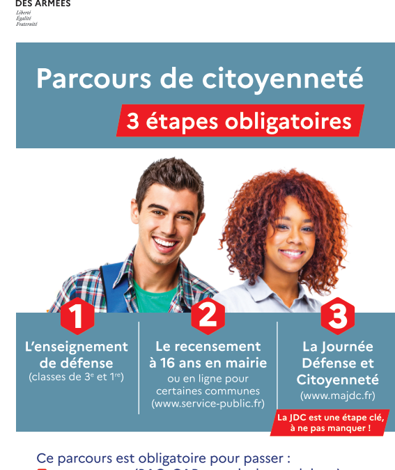 📢 Recensement obligatoire dès 16 ans